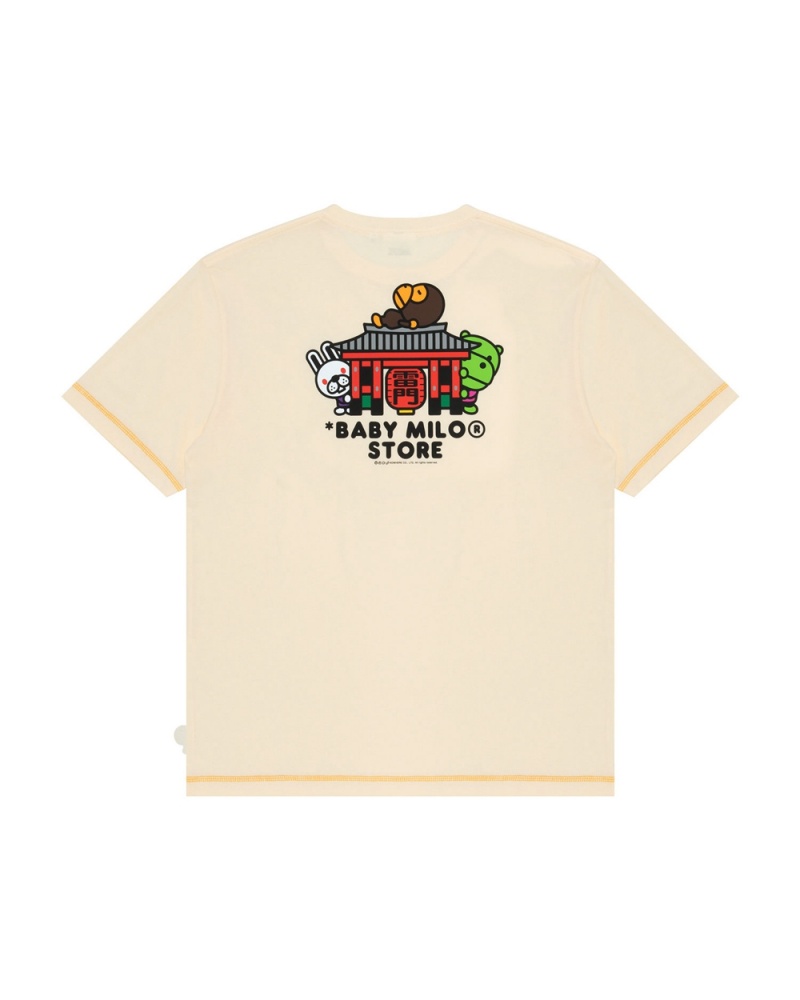 T Shirts Bape Baby Milo Blanche Homme | DQL-65395766